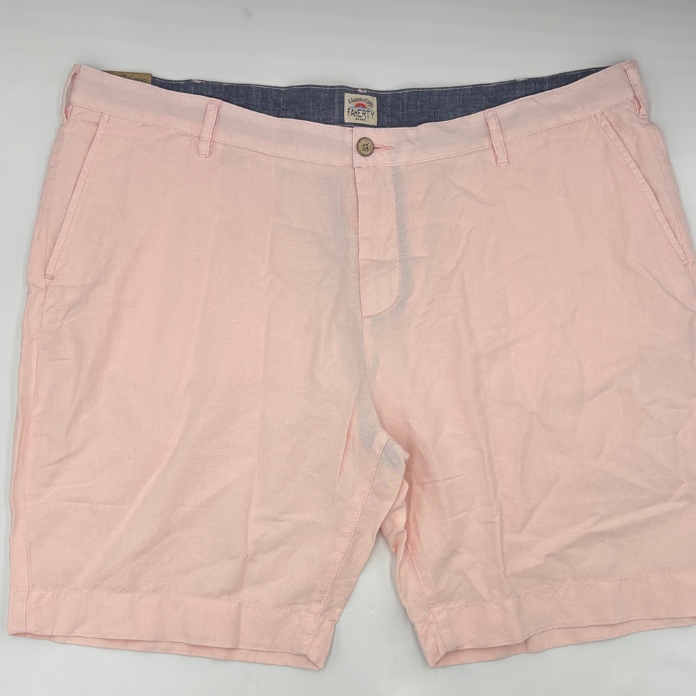 Faherty Malibu Cotton and Linen Blend Chino Shorts